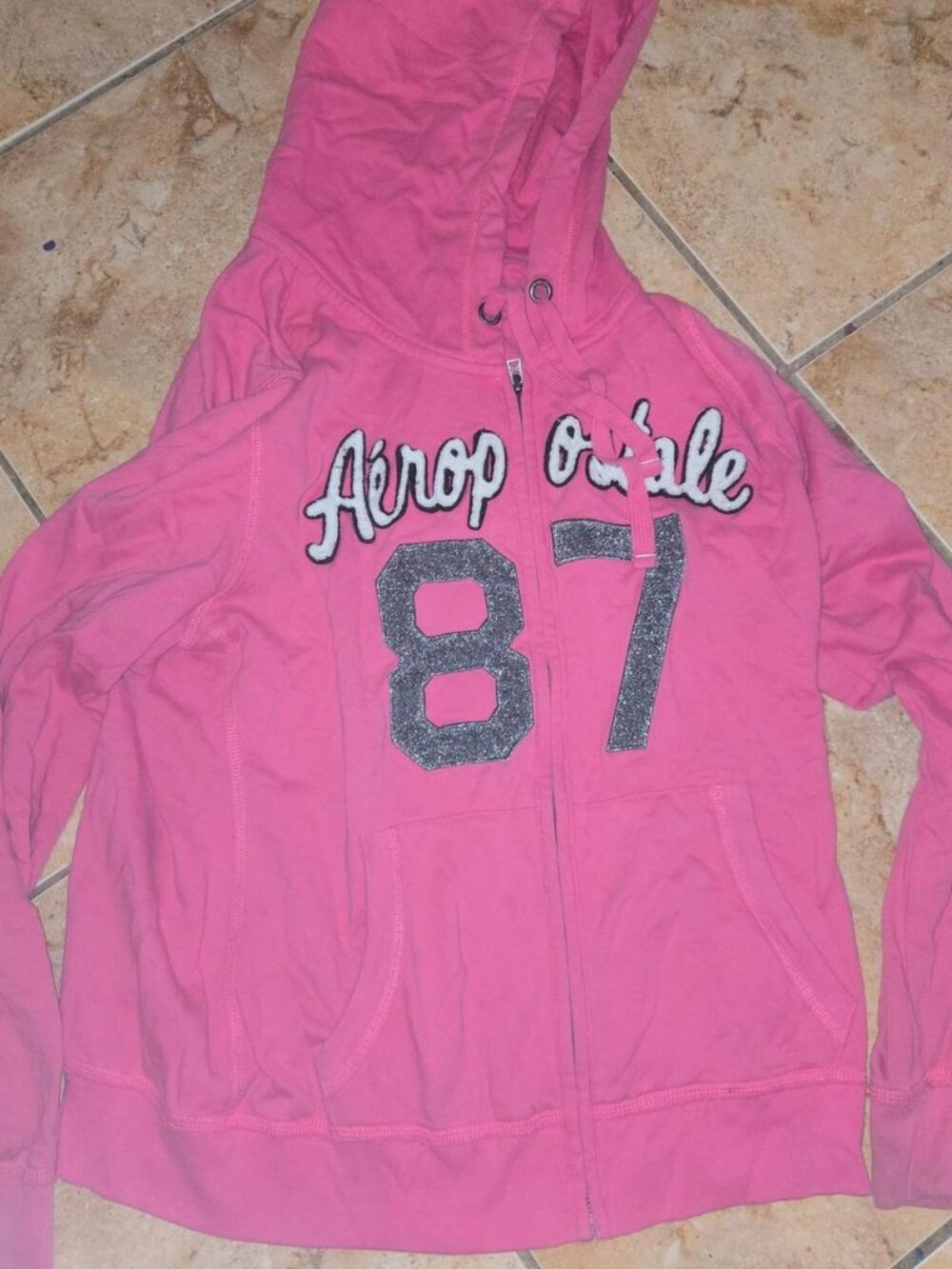 Pink Aeropostale zip up hoodie #y2k #aeropostale